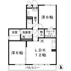 パークサイド渋川　Bの物件間取画像